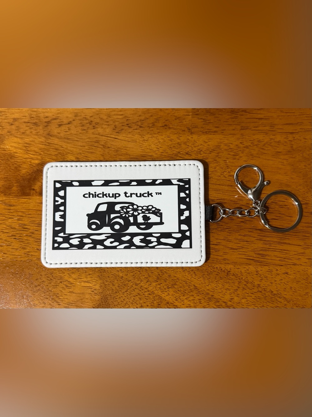 Keychain Card Holder with Chickup Truck Logo - NWT - MADE TO ORDER 🩵🛻🐥🩵